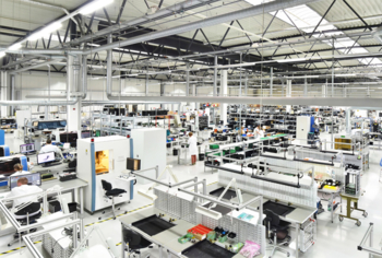 Partner with ECT - aerial view of a manufacturing / lab floor